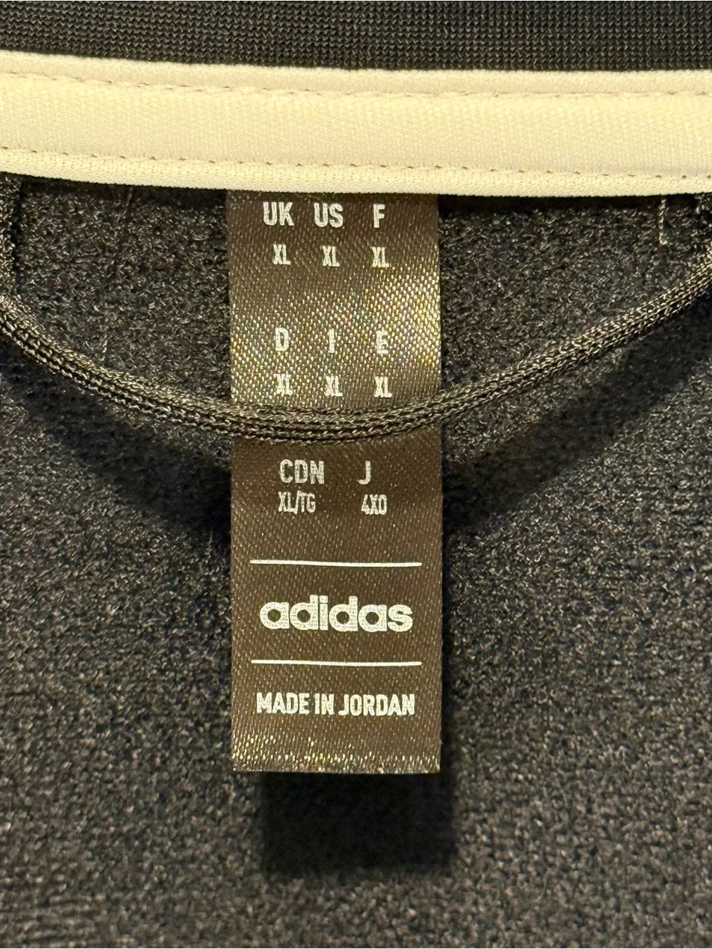 adidas Black Track Jacket with White Three-Stripes